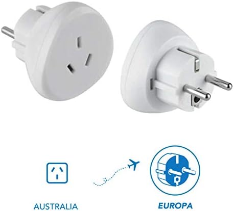 Adattatore da viaggio Australia/Cina verso Francia/Europa, Bianco