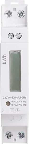 Contatore di energia 230V, 5(40) A, 50Hz, Grigio