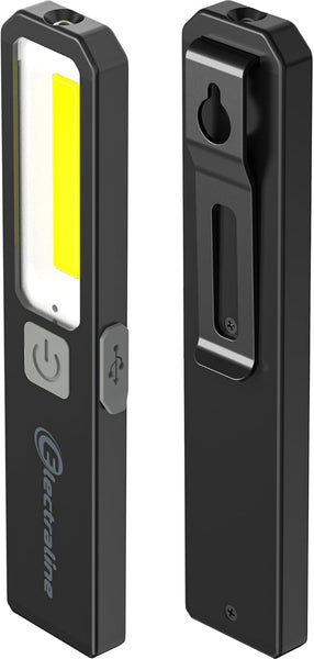 Torcia LED in alluminio 200+100 Lumen, Luce bianca fredda 5700W, con magnete integrato, batteria ricaricabile di 450mAh