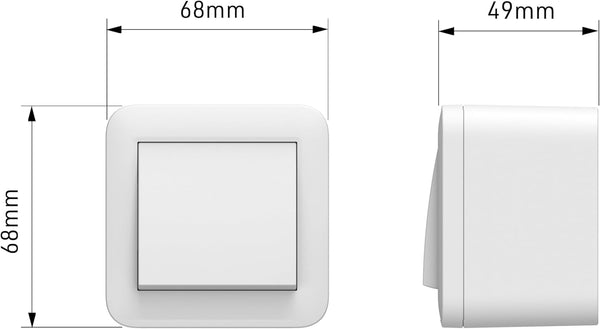 Contenitore da superficie con interruttore/deviatore FIXA, 10A, IP40, compatibile per installazione con tubo rigido e canalina, Bianco/ Nero