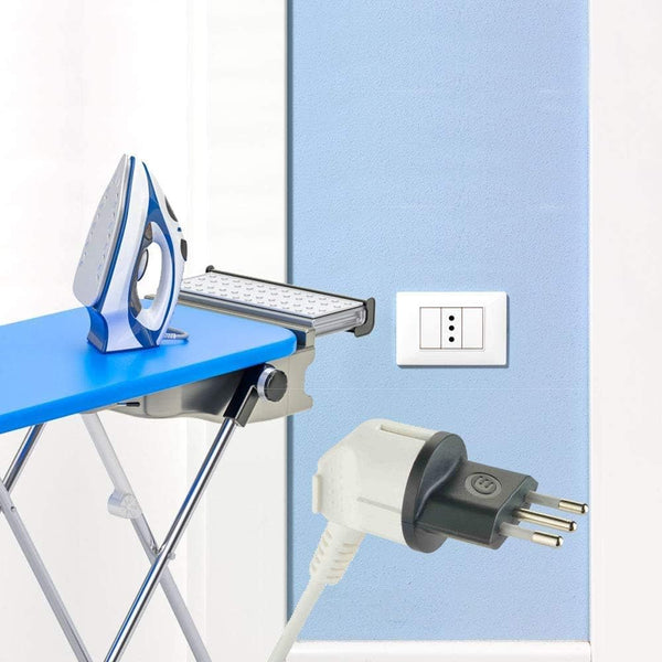 Confezione da 3 Adattatori Permanenti da Spina Tedesca/Schuko/Europea a Italiana 10A, Schuko Fix, grigio scuro