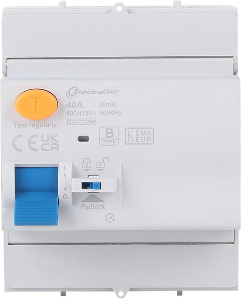 Interruttore Differenziale 40A, sensibilità 30mA, 10kA Trifase, tipo B