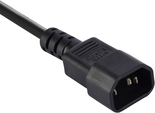 Multipresa per UPS con 6 posti bivalenti 10/16A con Interruttore di Sicurezza, Spina ingresso tipo VDE C14, Cavo 1,5m, Nero