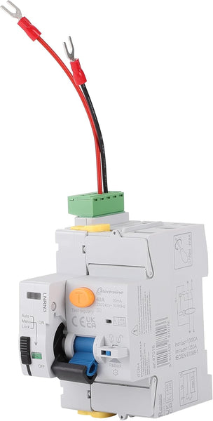 Interruttore differenziale, 40A, 1P+N, 30mA 2 mod. type A, riarmo automatico, Grigio