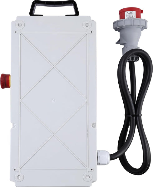 Quadro Elettrico di Distribuzione 4 Prese CEE, Spina CEE 3P+N+T, Cavo 1.7M H07RN-F 5G2.5, IP67, con interruttore differenziale RCD 30ma + Interruttori magnetotermici MCB