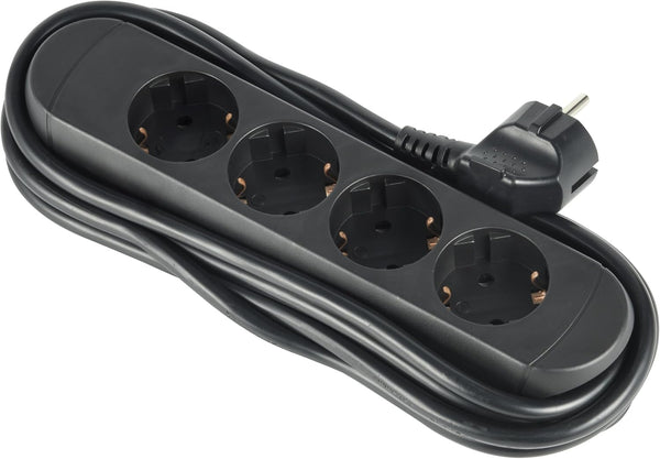 Multipresa 4 Prese Schuko con Avvolgicavo Cavo H05VV-F 3G1.5mm Lunghezza 3 Metri