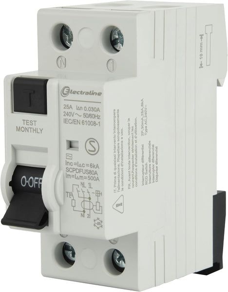 Interruttore Differenziale 25A/40A/63A, sensibilità 30mA, tipo AC