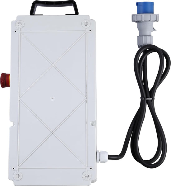 Quadro Elettrico di Distribuzione 4 Prese CEE 2P+T IP67, Spina CEE 2P+T, Cavo 1.7M H07RN-F 3G2.5, con interruttore differenziale RCD 30ma + 4 Interruttori magnetotermici MCB