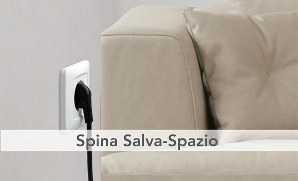 Prolunga 10 mt Spina 16A e Presa polivalente (schuko + 10/16A),Sezione Cavo 3G1,5 mm, Colore Bianco/ Nero