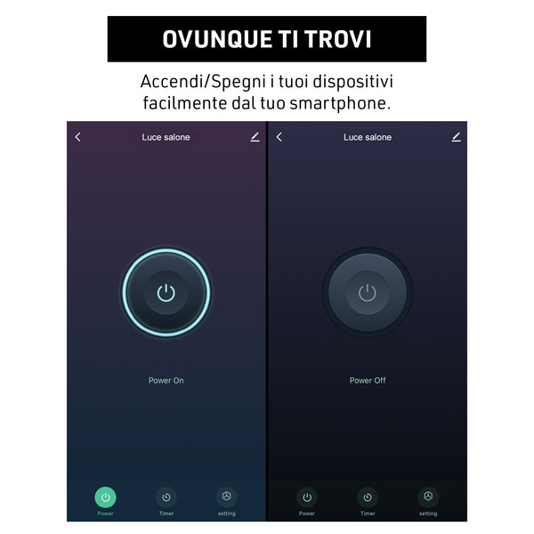 Electraline 48509 Presa Smart WiFi, Presa Elettrica Intelligente Polivalente P30, Spina Piccola Italiana 10A compatibile con Tuya, Funzione Timer compatibile con Alexa e Google Assistant