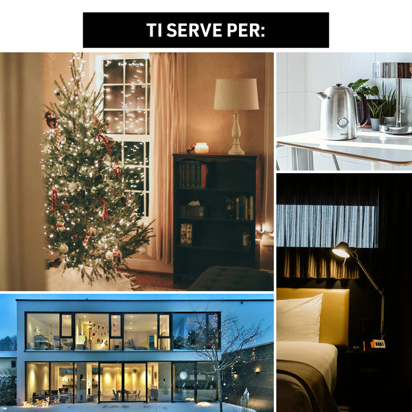 Electraline 48509 Presa Smart WiFi, Presa Elettrica Intelligente Polivalente P30, Spina Piccola Italiana 10A compatibile con Tuya, Funzione Timer compatibile con Alexa e Google Assistant