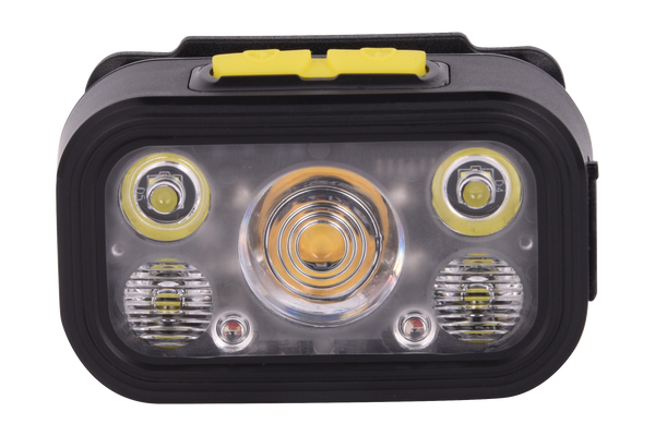 Lampada/Torcia frontale LED potente 600 Lumen, Batteria 1000mAh ricaricabile