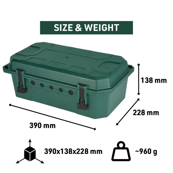 Electraline 300181 Scatola di Protezione Stagna IP54 con inclusa Multipresa 4 Posti Schuko con tappi a chiusura automatici IP44, Cavo 5M H05RR-F 3G1.5mm², Scatola Organizzatore Cavi 5 uscite