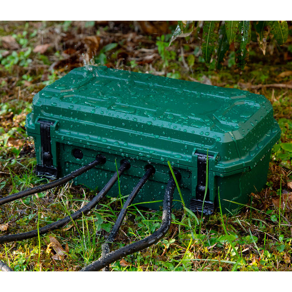 Electraline 300183 Scatola di Protezione Stagna IP54 Large vuota, Scatola Organizzatore Cavi 5 uscite per cavi (da 7,5 mm a 12,4 mm), Possibilità di fissaggio a parete, Dimensioni 320x180x126 mm