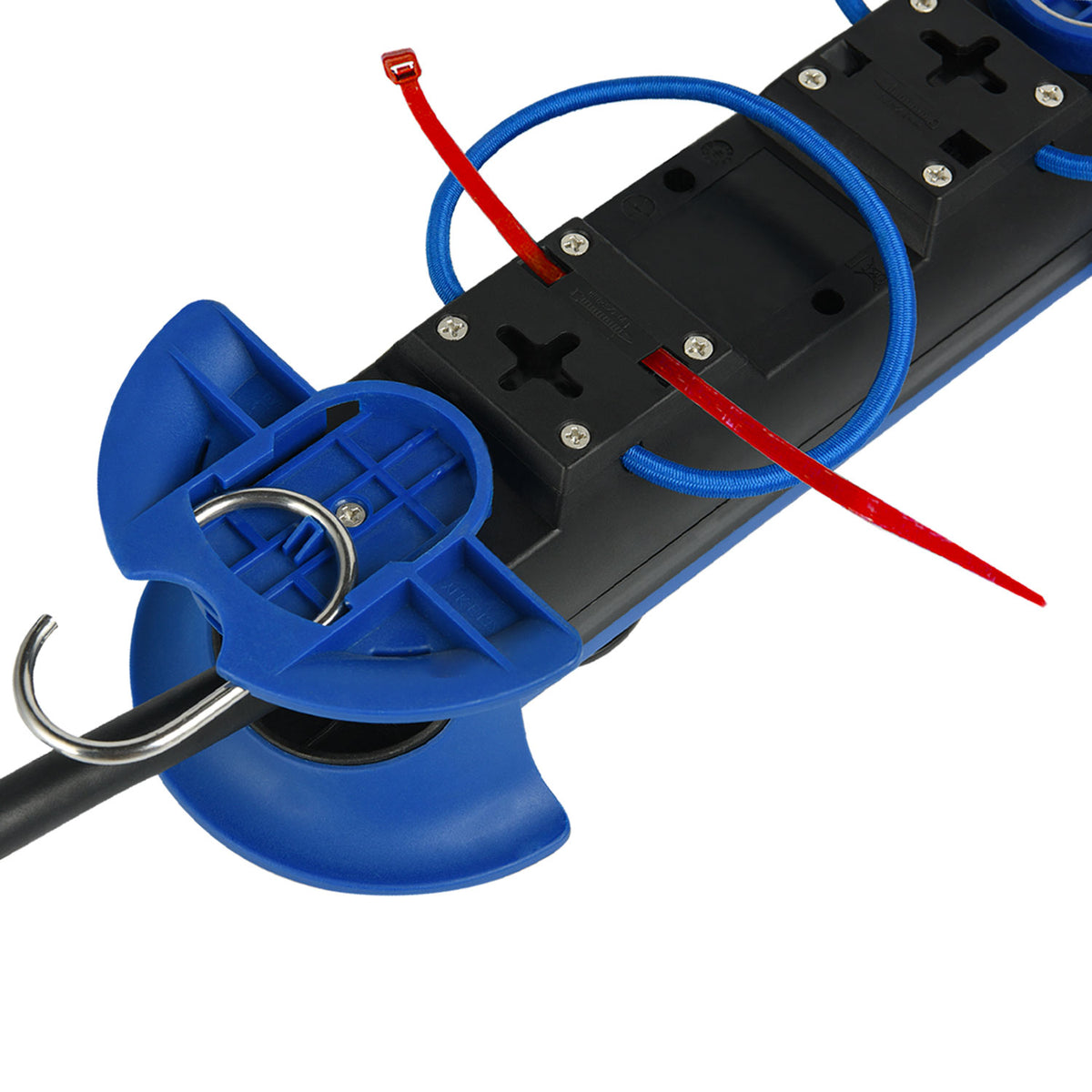 Electraline 62572 Multipresa Professionale Da Lavoro Per Outdoor Con Sistema Di Avvolgicavo 3 Prese Schuko Con Tappo Ip44 Cavo In Gomma 14 Metri H07rn F 3g15 Neroverde 3 Posti 59142159 - 6