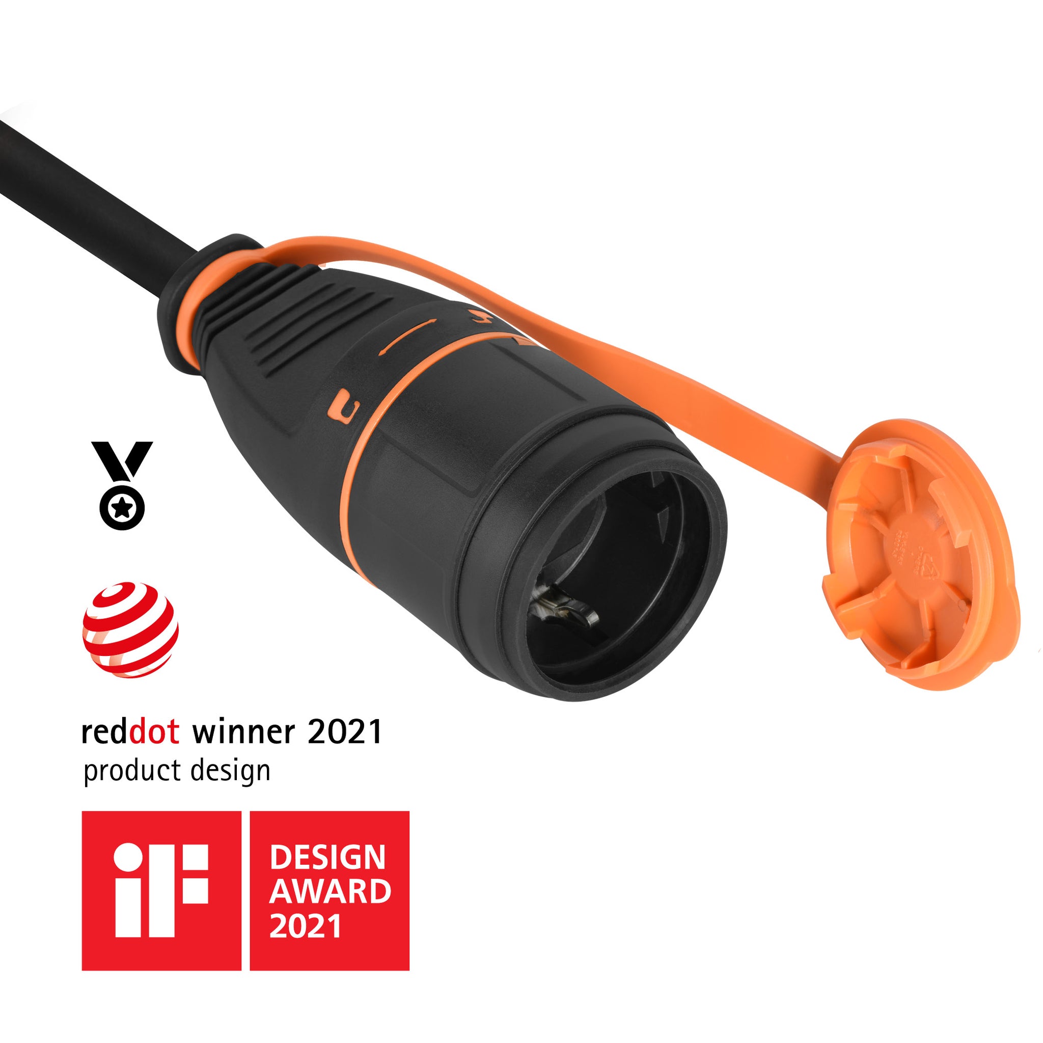 Electraline PRO-Line 49044 Avvolgicavo Professionale 40 Metri Con 4 Prese Schuko IP44 - Cavo In Gomma H07RN-F 3G1.5, Tamburo Girevole