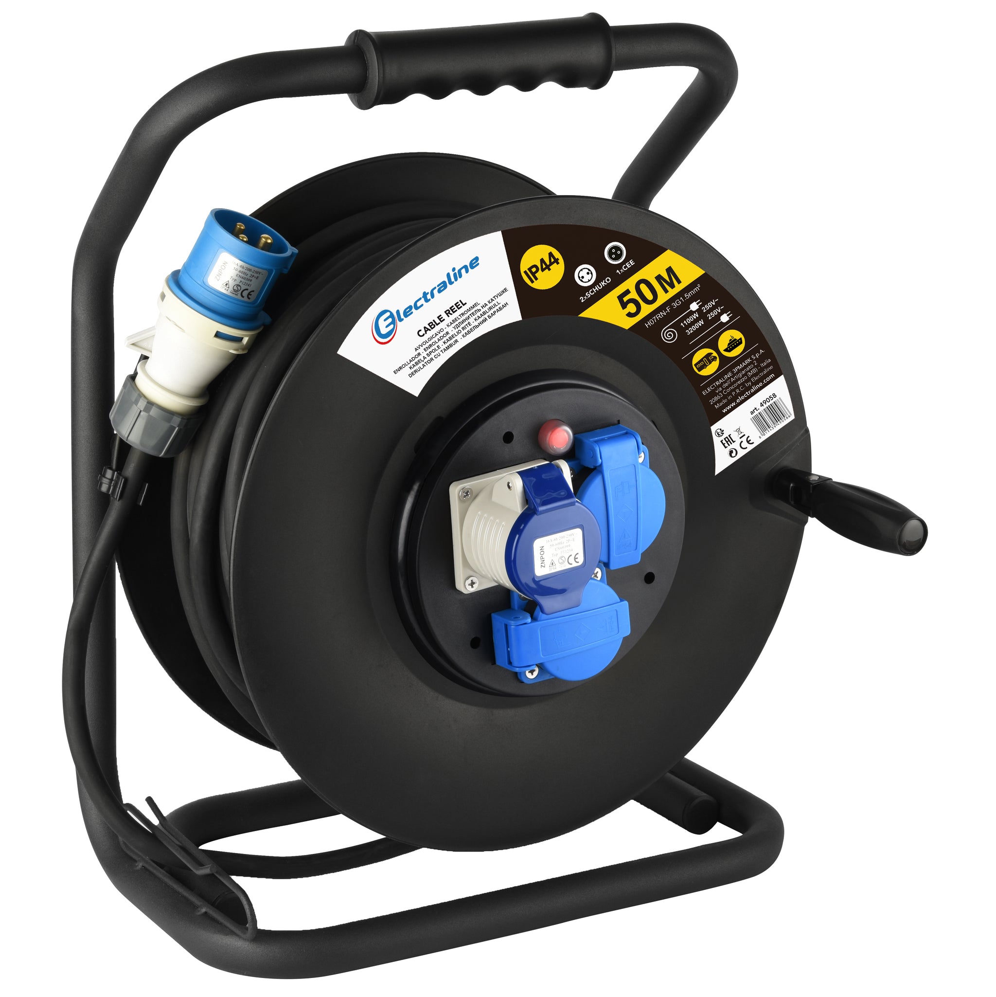 Spina Elettrica Industriale CEE 32A 2P+T 220V IP44 - Colore Blu, Per Uso Professionale - Foto 8