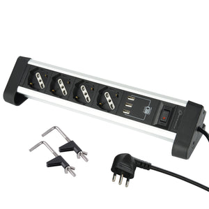 Multipresa da Scrivania 4 Posti + 3 USB 3.4A